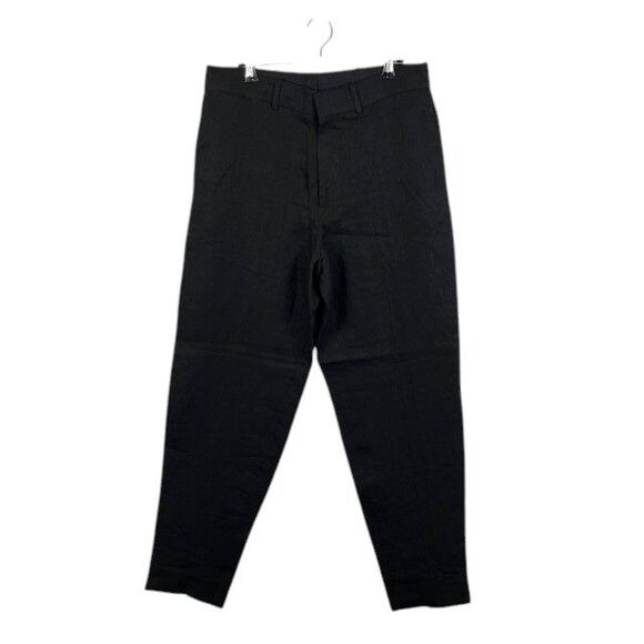 NWT COS 100% Linen Tapered Trousers Pants Men's Black Size 32R - Picture 1 of 14